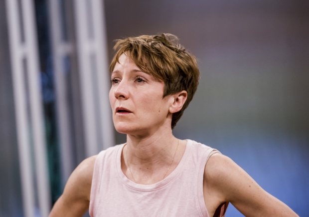 Polly Frame in rehearsals for I Think We Are Alone