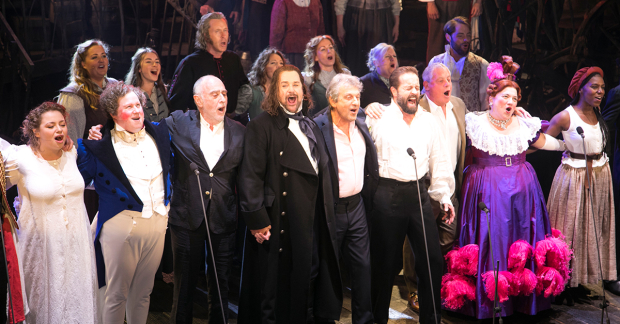The company of the all-star Les Misérables concert
