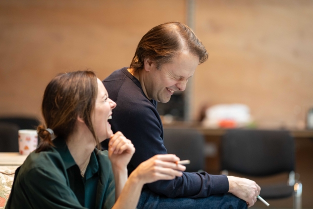 Rachael Stirling and Nicholas Burns 