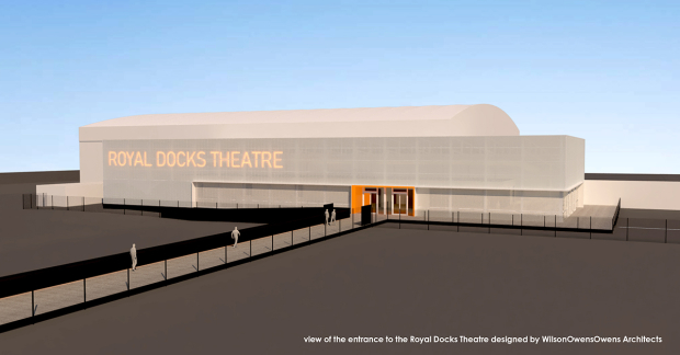 A mock-up of the Royal Docks Theatre