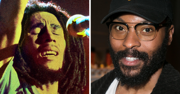 Bob Marley (left) and Arinzé Kene (right)