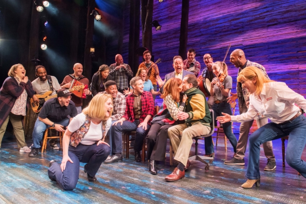 Alice Fearn, Emma Salvo and the cast of Come From Away