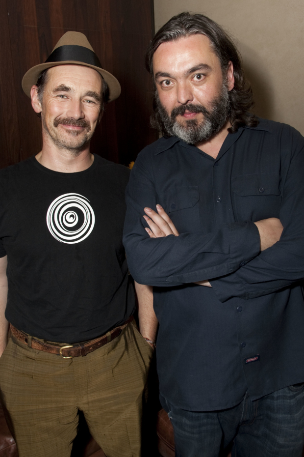 Mark Rylance (Johnny &quot;Rooster&quot; Byron) and Jez Butterworth (Author) attend the after party for Jerusalem at the Royal Court Theatre