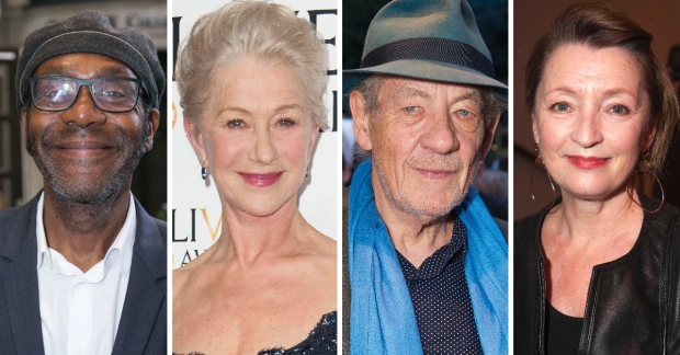 Lenny Henry, Helen Mirren, Ian McKellen and Lesley Manville