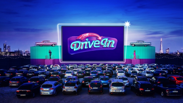A mock-up drive-in based on a German version – the cars may be more spaced out than this in Enfield