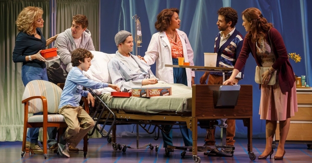 The 2016 Broadway cast of Falsettos at the Walter Kerr Theatre