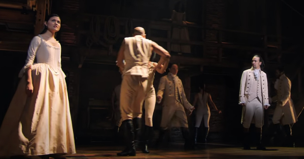 Phillipa Soo and Lin-Manuel Miranda in Hamilton