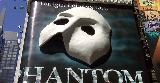 The mask from the Broadway production of the musical version of The Phantom of the Opera
