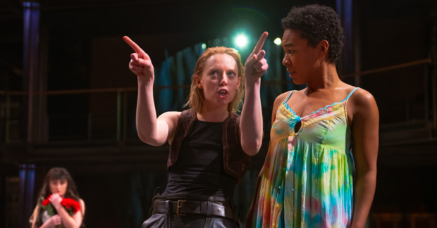 Lucy Phelps and Amelia Donkor in As You Like It