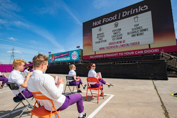 Sit-down audiences at the drive-in