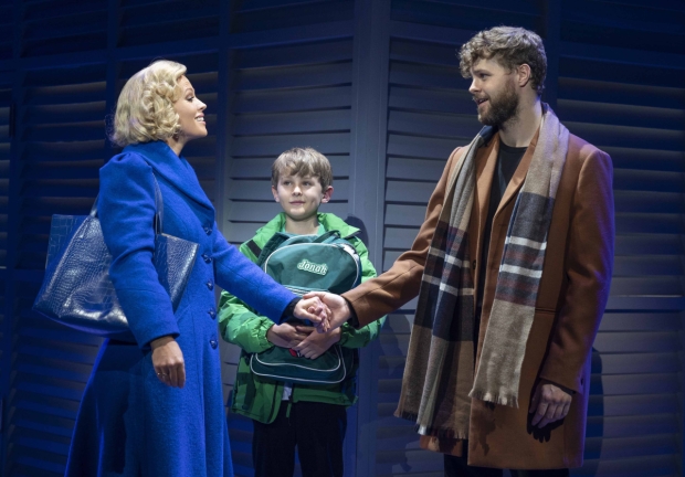 Kimberley Walsh as Annie, Jack Reynolds as Jonah and Jay McGuiness as Sam