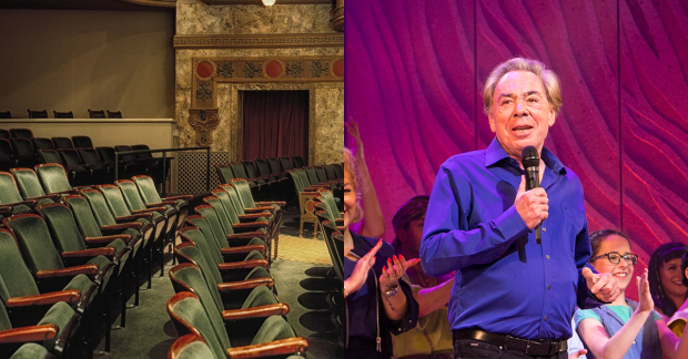 Andrew Lloyd Webber and an empty auditorium 