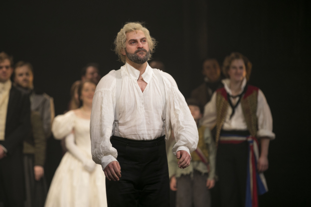 Jon Robyns (Jean Valjean) during the curtain call for Les Misérables 