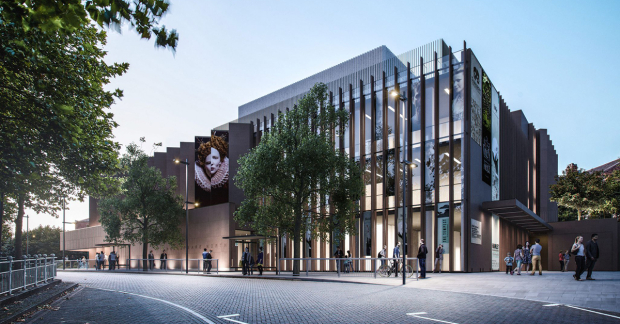 A CGI rendering of the Shakespeare North Theatre