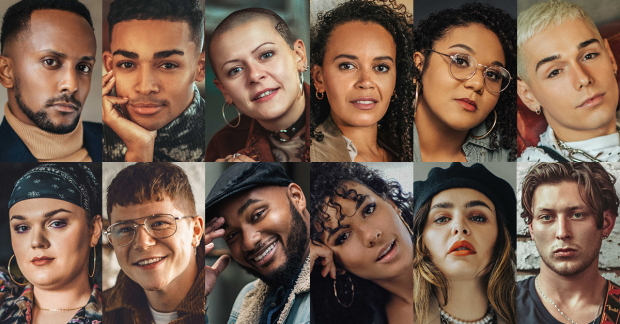 The cast of Rent (photo edited by WhatsOnStage