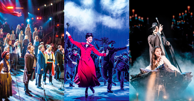Les Misérables, Mary Poppins and The Phantom of the Opera