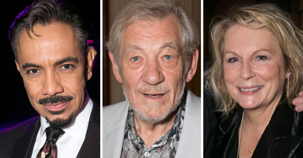 David Bedella, Ian McKellen and Jennifer Saunders