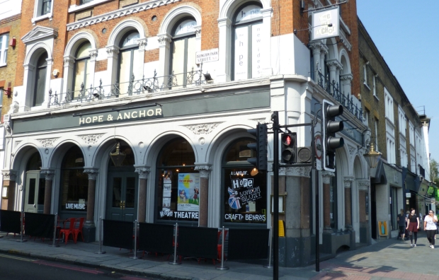 The Hope Theatre is situated above the Hope and Anchor in Islington