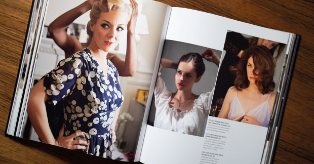 A spread from Time to Act, featuring Sheridan Smith, Felicity Jones and Ruth Wilson