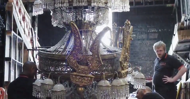 The chandelier from The Phantom of the Opera