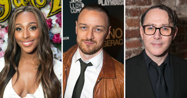 Alexandra Burke, James McAvoy and Reece Shearsmith