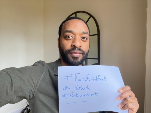Chiwetel Ejiofor shows his support for the Theatre Artists Fund
