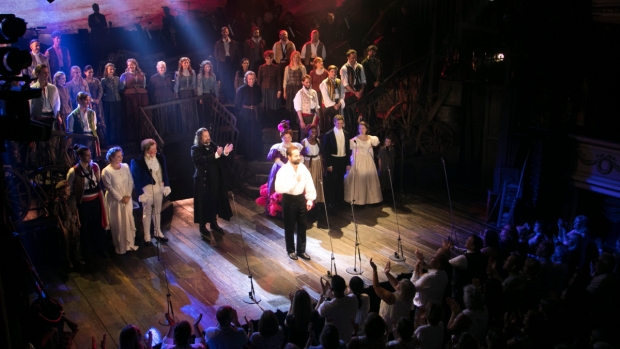 The curtain call during the 2019 concert production of Les Misérables