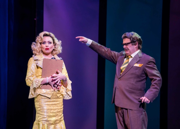 Rita Simons as Velma von Tussle and Dermot Canavan as Male Authority Figure 