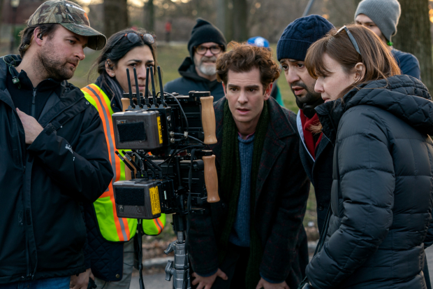 Andrew Garfield, Lin-Manuel Miranda and DOP Alice Brooks