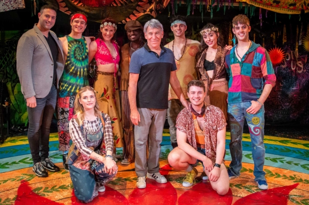 Stephen Schwartz and the cast with producer Adam Blanshay