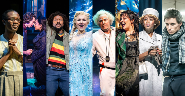 A variety of nominated shows – led by Frozen (13), Get Up, Stand Up! The Bob Marley Musical (10) and Back to the Future: The Musical  (9)