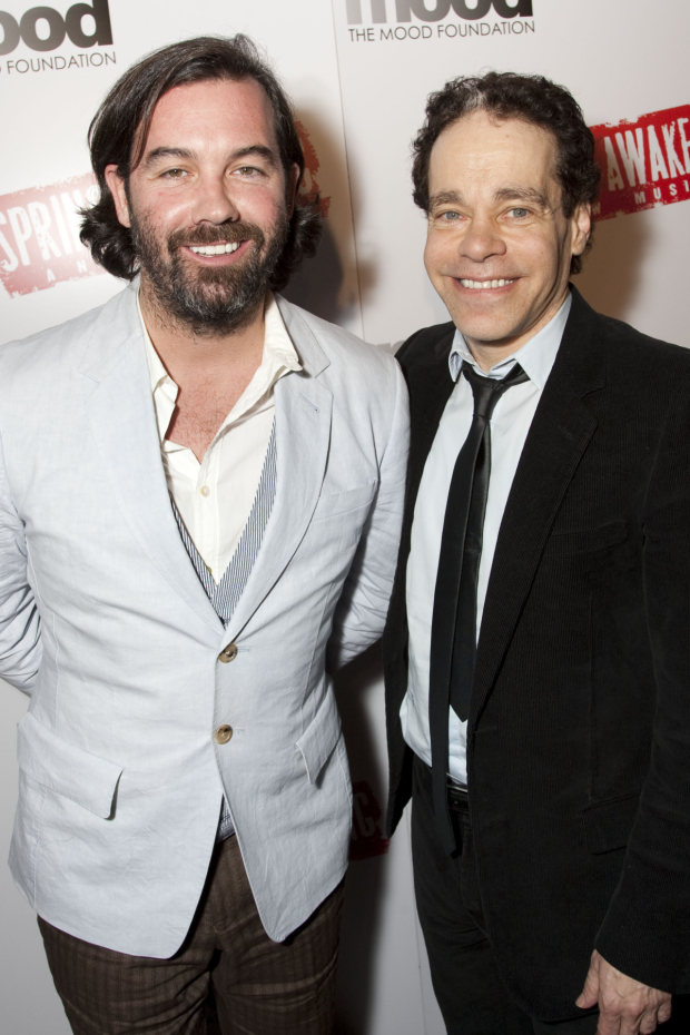 Duncan Sheik (Music) and Steven Sater (Book and Lyrics) at the 2009 opening of Spring Awakening at the Lyric Hammersmith