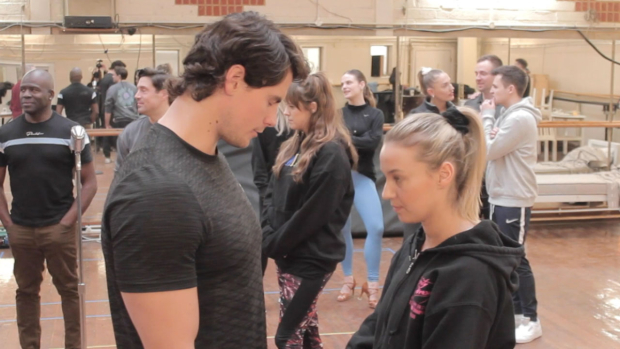 Michael O&#39;Reilly and Carlie Milner in rehearsal