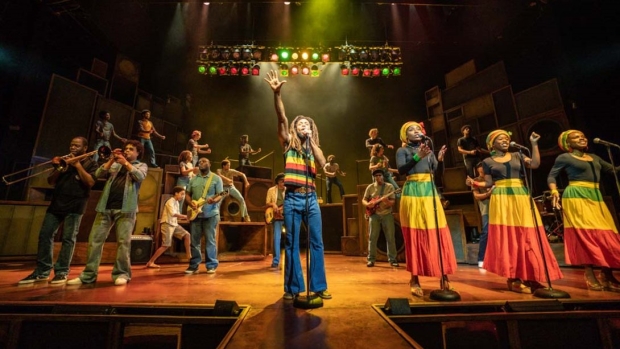 The company of Get Up, Stand Up! The Bob Marley Musical