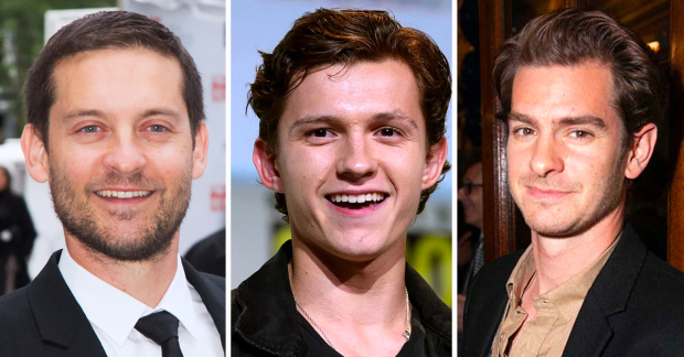 Andrew Garfield, Tom Holland and Tobey Maguire, not in that order