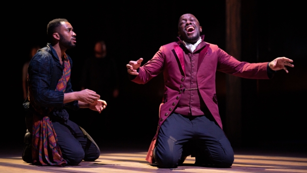 Michael Elcock and Giles Terera in The Meaning of Zong