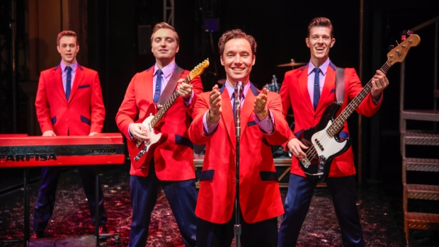 Blair Gibson, Dalton Wood, Michael Pickering and Lewis Griffiths in Jersey Boys