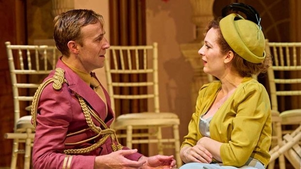 John Heffernan and Katherine Parkinson as Benedick and Beatrice in Much Ado About Nothing