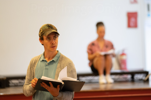 Harry Lloyd in rehearsals for The Narcissist