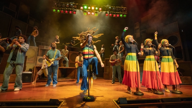 The cast of Get Up, Stand Up! The Bob Marley Musical