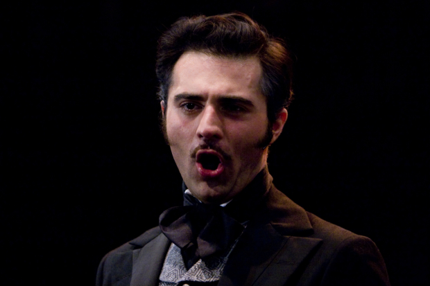 Darius Danesh (Rhett Butler) during the curtain call on Press Night of Gone with the Wind at the New London Theatre