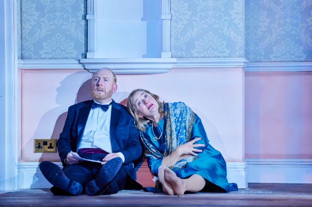 Adrian Scarborough and Sophie Thompson in The Clothes They Stood Up In