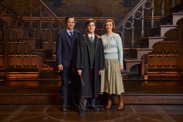 Sam Crane (as Harry Potter), Thomas Grant (as Albus Potter) and Frances Grey (as Ginny Potter)