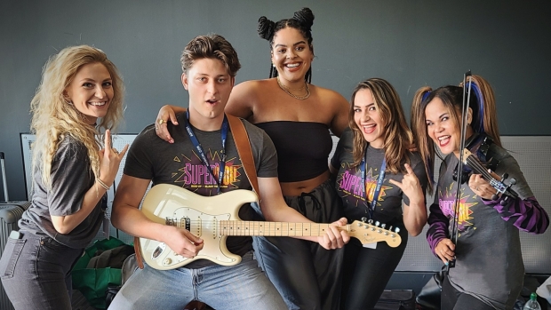 The five-strong team who appeared at MusicalCon