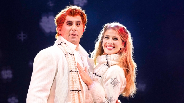 Simon Lipkin and Georgina Castle in Elf The Musical