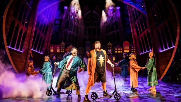 Ben Lancaster, Billy Roberts and the company of Nativity! The Musical