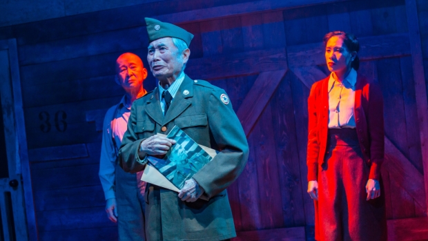 Masashi Fujimoto, George Takei and Aynrand Ferrer in Allegiance