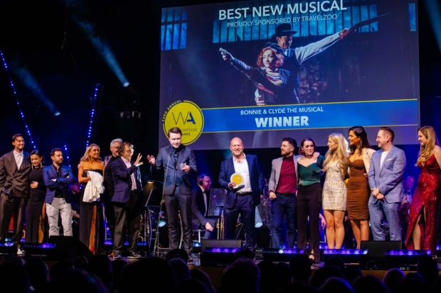 The cast and creative team of Bonnie and Clyde - Best New Musical