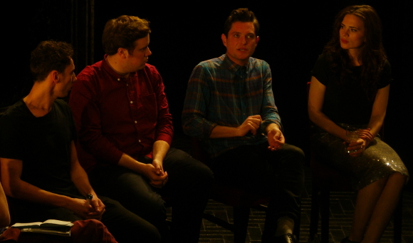 Al Weaver, Edward Stambollouian, Mathew Horne and Hayley Atwell at the Q&A
