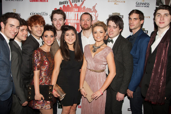 The cast of The Commitments at the opening night party. Ten of the ensemble are making their West End debuts.
